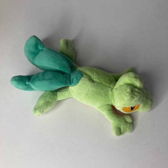 Treecko Pokemon Advanced Hasbro 8” Plush Figure 2004 Treeko Stuffed Toy Laying - Picture 6 of 7
